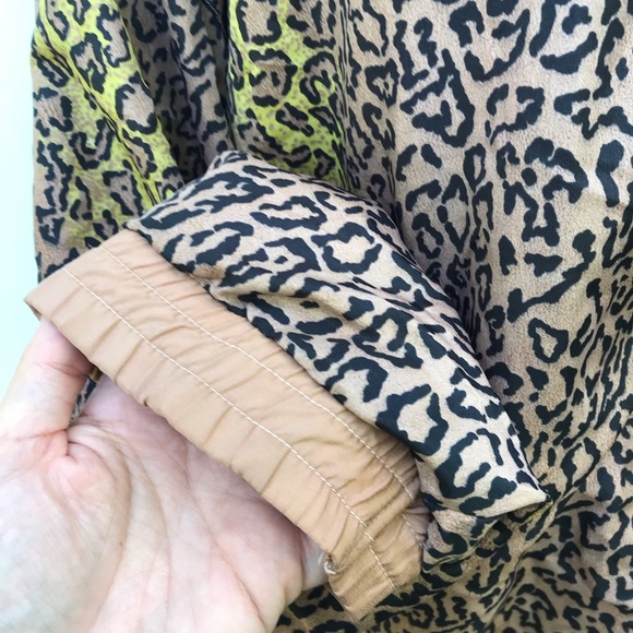 Vintage 80’s leopard print mob wife warm up track jacket windbreaker coat - Picture 8 of 9